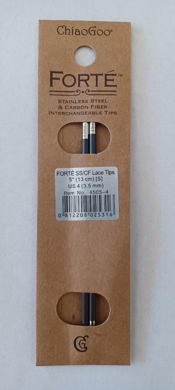 ChiaoGoo Forte 5" Stainless Steel & Carbon Fiber Interchangeable Knitting Needle